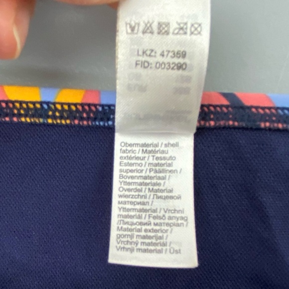 Sunseekers yellow, blue & pink abstract leaf print 2 piece bikini set - Picture 14 of 15